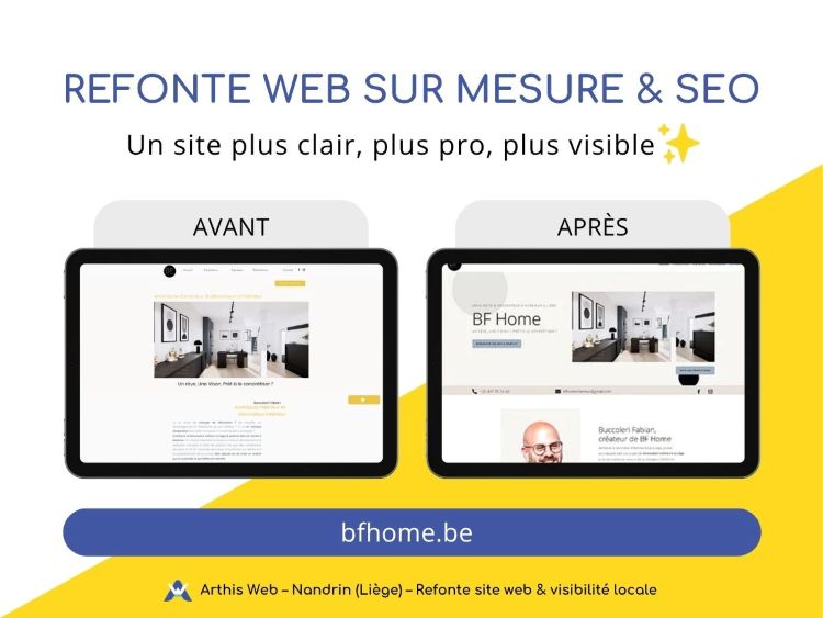 Refonte site web WordPress pour architecte BF Home Li�ge